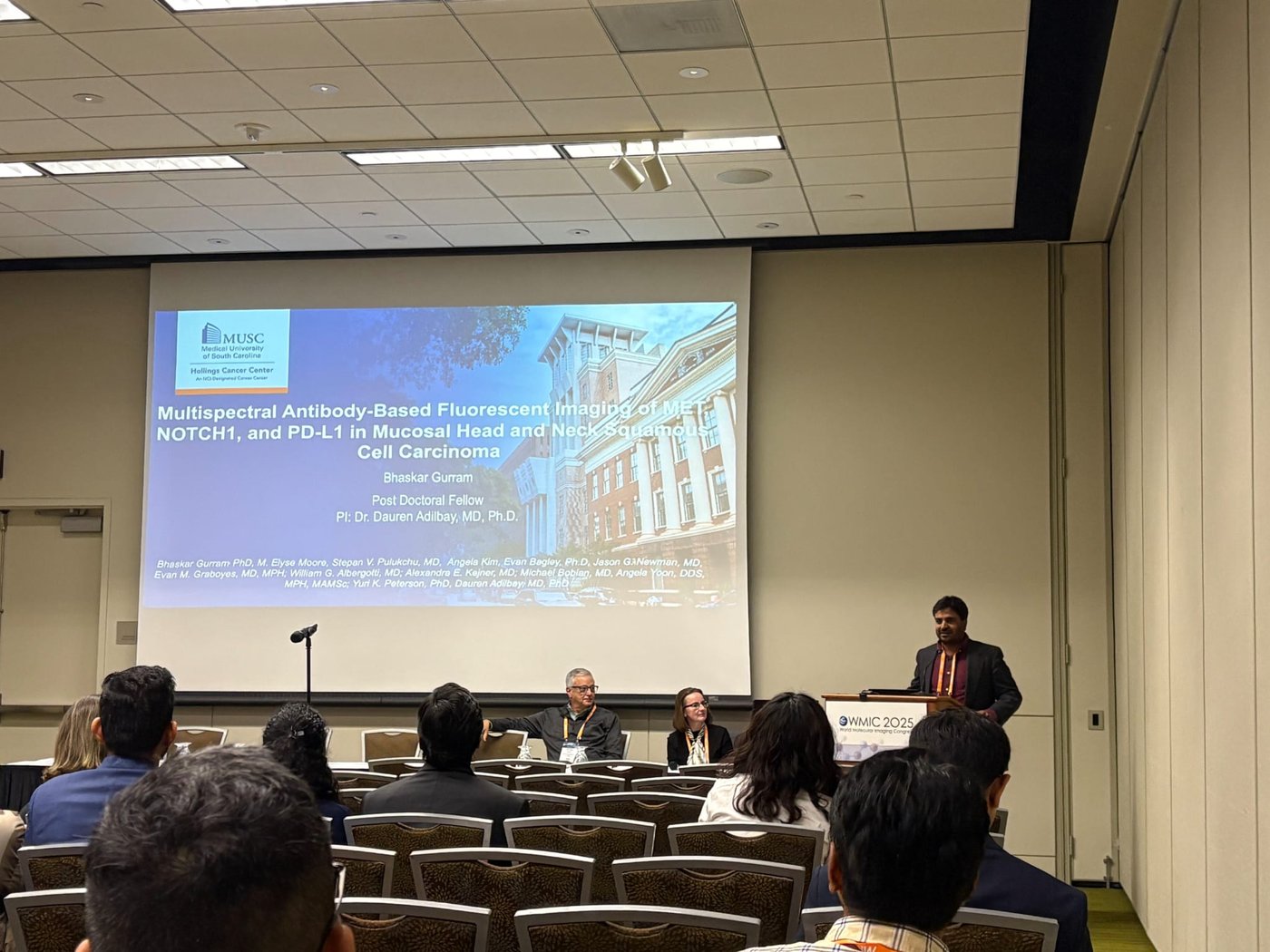 Bhaskar Gurram presenting the lab's research at WMIC 2025